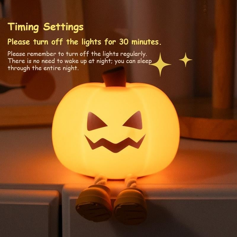 🎃 Light Up Your Halloween✨ Ultimate Pumpkin Night Light - For Cozy, Festive Atmosphere All Night Long!