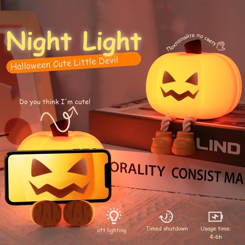 🎃 Light Up Your Halloween✨ Ultimate Pumpkin Night Light - For Cozy, Festive Atmosphere All Night Long!