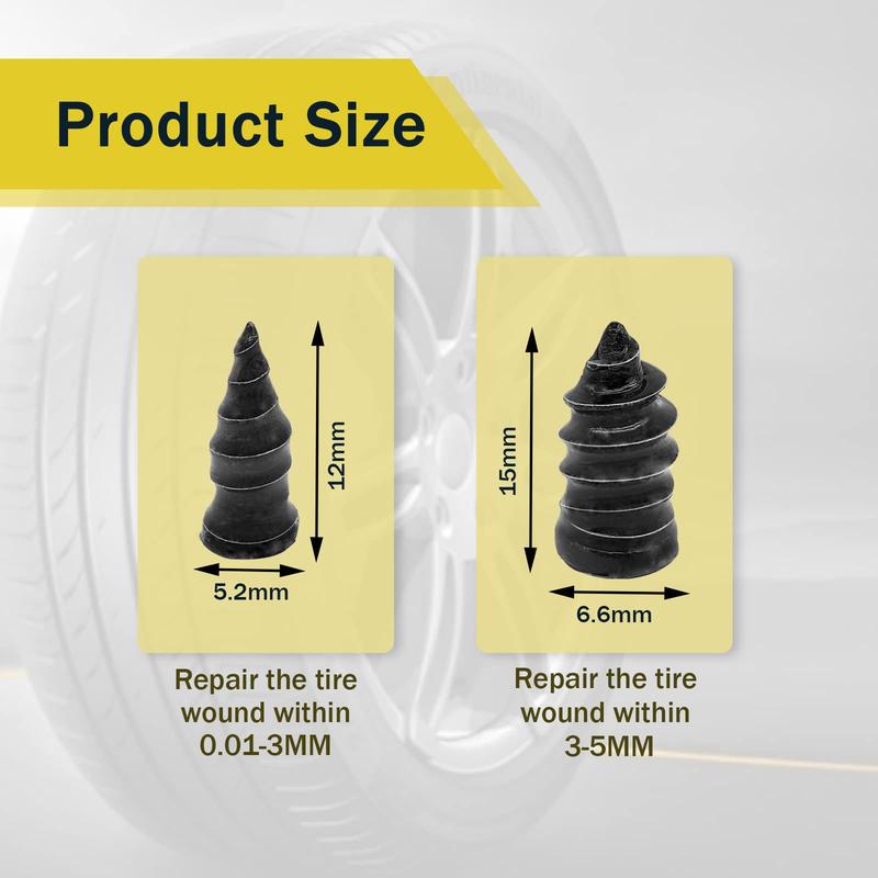 Tire Repair Rubber Nails Kit with 2 Sizes