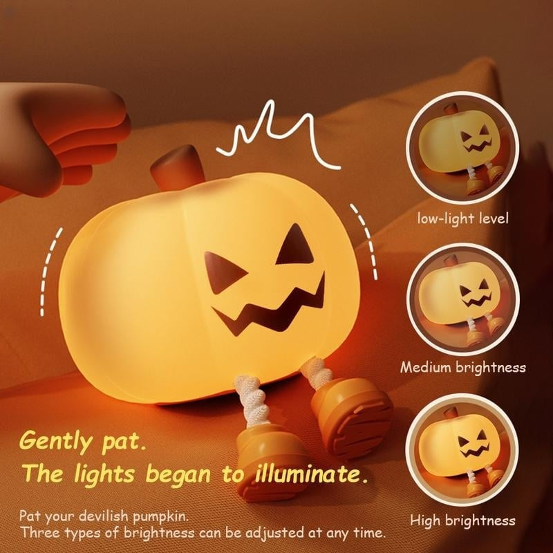 🎃 Light Up Your Halloween✨ Ultimate Pumpkin Night Light - For Cozy, Festive Atmosphere All Night Long!