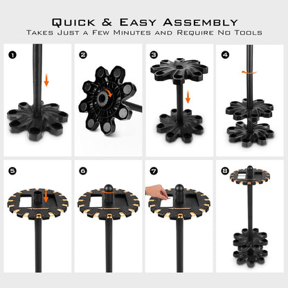 Pro Angler’s Gear Station-V16 Fishing Rod Rack With Rotating Base