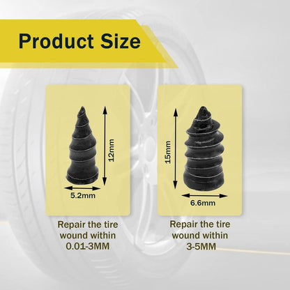 Tire Repair Rubber Nails Kit with 2 Sizes